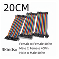 40PIN 30CM 20CM 10CM Dupont Line Male to Male Female to Male Female to Female Jumper Dupont Wire Cable for Arduino DIY KIT - PrimeNest