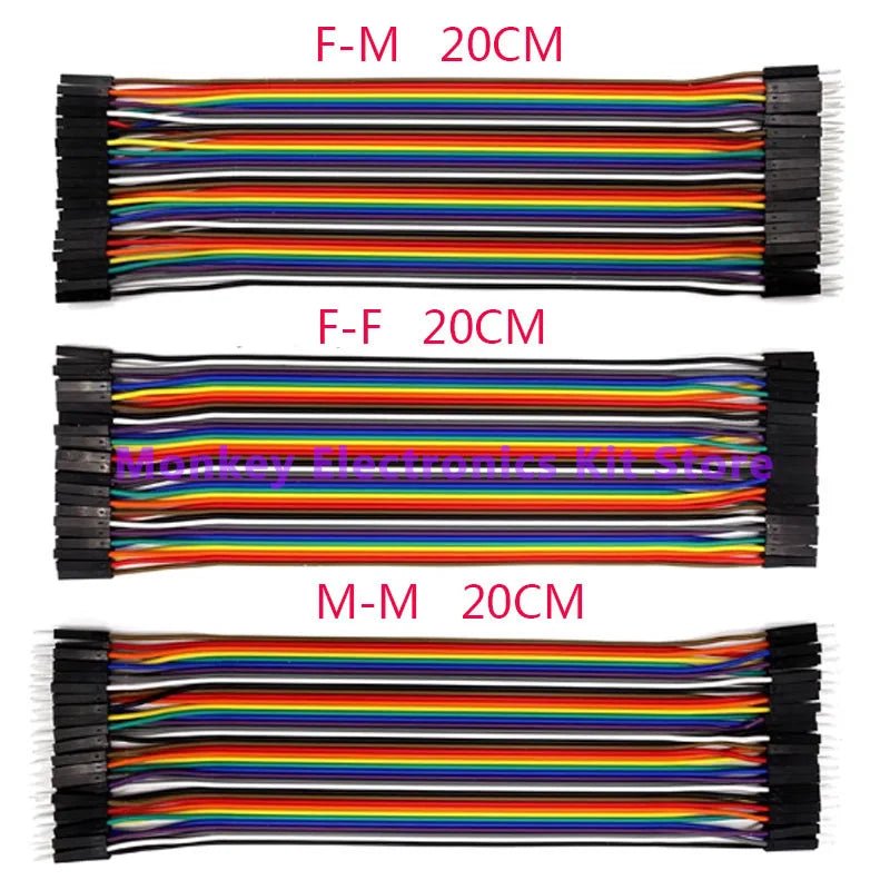 40PIN 30CM 20CM 10CM Dupont Line Male to Male Female to Male Female to Female Jumper Dupont Wire Cable for Arduino DIY KIT - PrimeNest