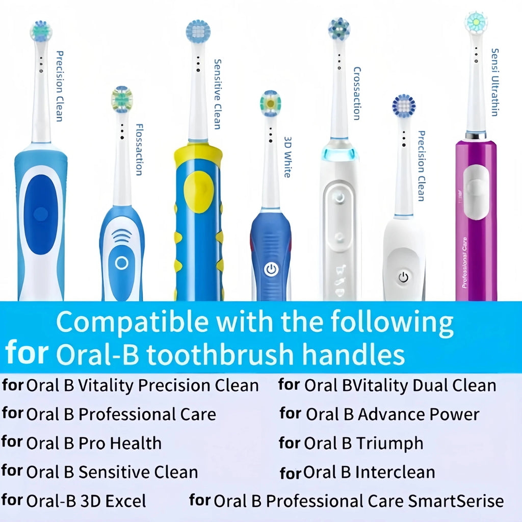 4/12/16/20 Pcs Replacement Toothbrush Heads Compatible with Oral-B Braun Professional Electric Toothbrush Heads Brush Heads - PrimeNest