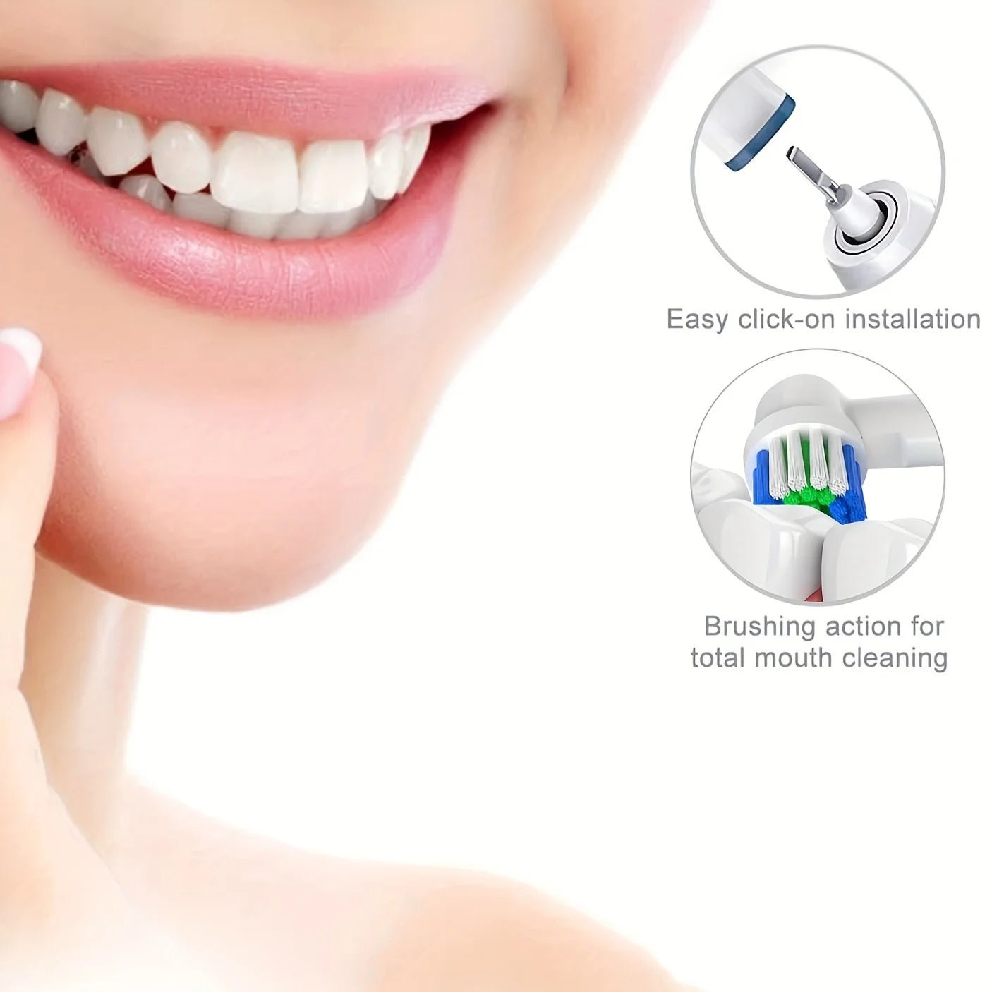 4/12/16/20 Pcs Replacement Toothbrush Heads Compatible with Oral-B Braun Professional Electric Toothbrush Heads Brush Heads - PrimeNest