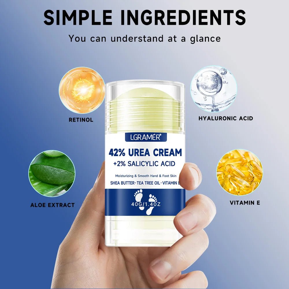 42% Urea Foot Cream + 2% Salicylic Acid Intensive Hydrating Foot And Hand Care Moisturizing Foot Cream And Hand Cream - PrimeNest