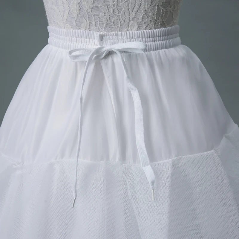 4/6/8 Layers Tulle Petticoat Wedding Accessories Chemise Without Hoops For A Line Wedding Dress Wide Puffy Underskirt - PrimeNest
