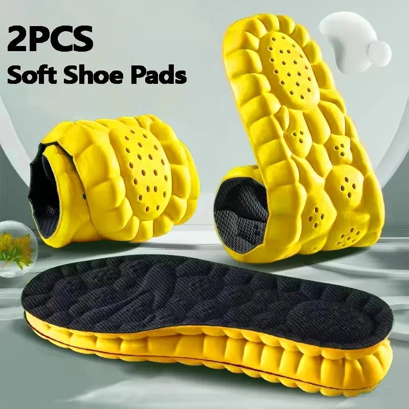 4D Cloud Technology PU Sole Sports Insoles For Shoes Soft Breathable Shock Absorption Cushion Running Orthopedic Care Insoles - PrimeNest