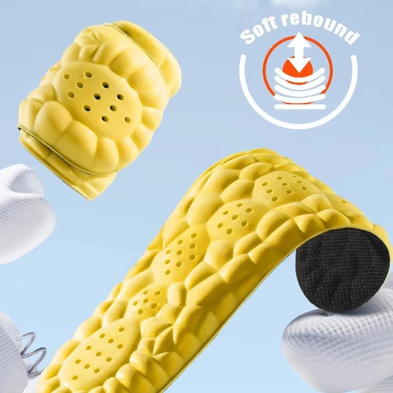 4D Cloud Technology PU Sole Sports Insoles For Shoes Soft Breathable Shock Absorption Cushion Running Orthopedic Care Insoles - PrimeNest