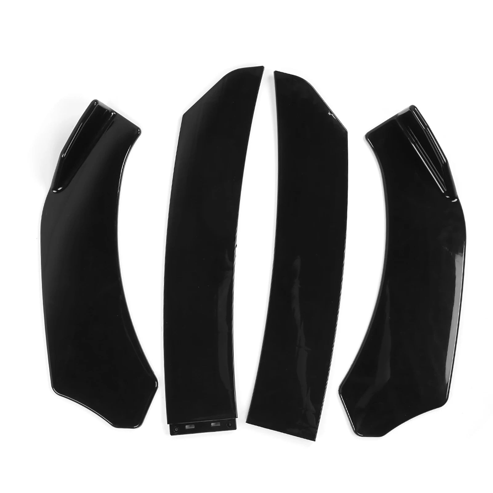 4Pcs Car Universal Front Shovel Gloss Car Front Bumper Lip Body Kit Front Under Lips Diffuser Spoiler Auto Accessories - PrimeNest