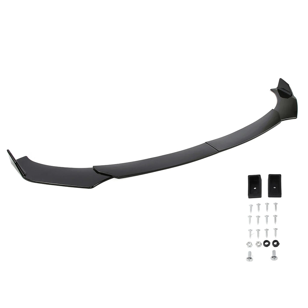 4Pcs Car Universal Front Shovel Gloss Car Front Bumper Lip Body Kit Front Under Lips Diffuser Spoiler Auto Accessories - PrimeNest