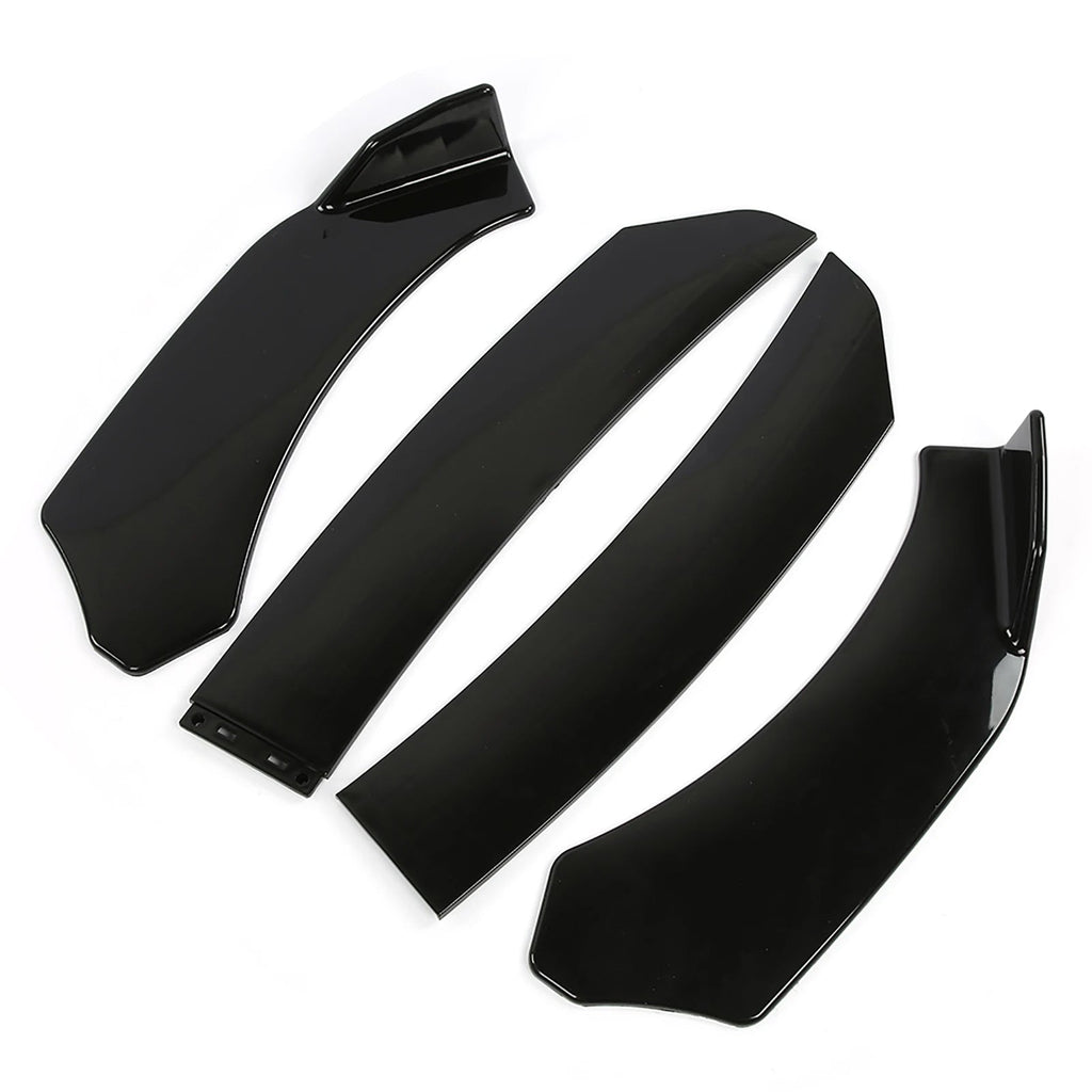 4Pcs Car Universal Front Shovel Gloss Car Front Bumper Lip Body Kit Front Under Lips Diffuser Spoiler Auto Accessories - PrimeNest