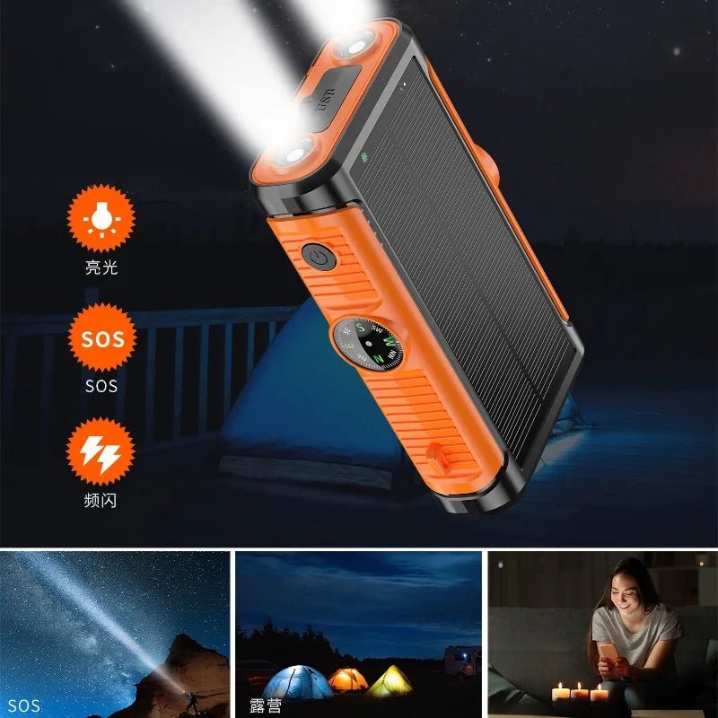 50000mAh Solar Power Bank 22.5W Magnetic Wireless Charging Camping Powerbank with Cables External Battery for IPhone Magsafe - PrimeNest