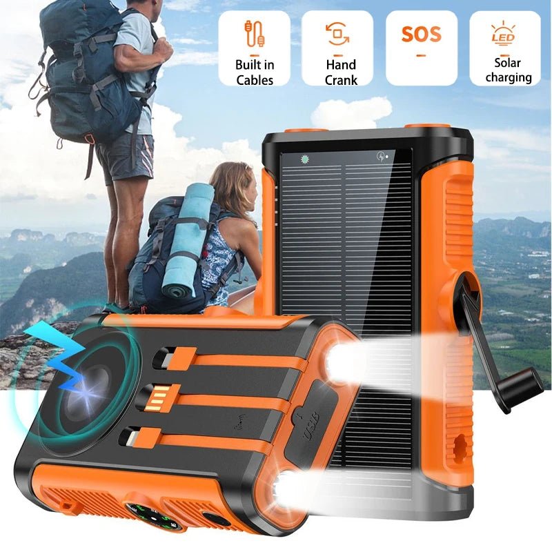 50000mAh Solar Power Bank 22.5W Magnetic Wireless Charging Camping Powerbank with Cables External Battery for IPhone Magsafe - PrimeNest