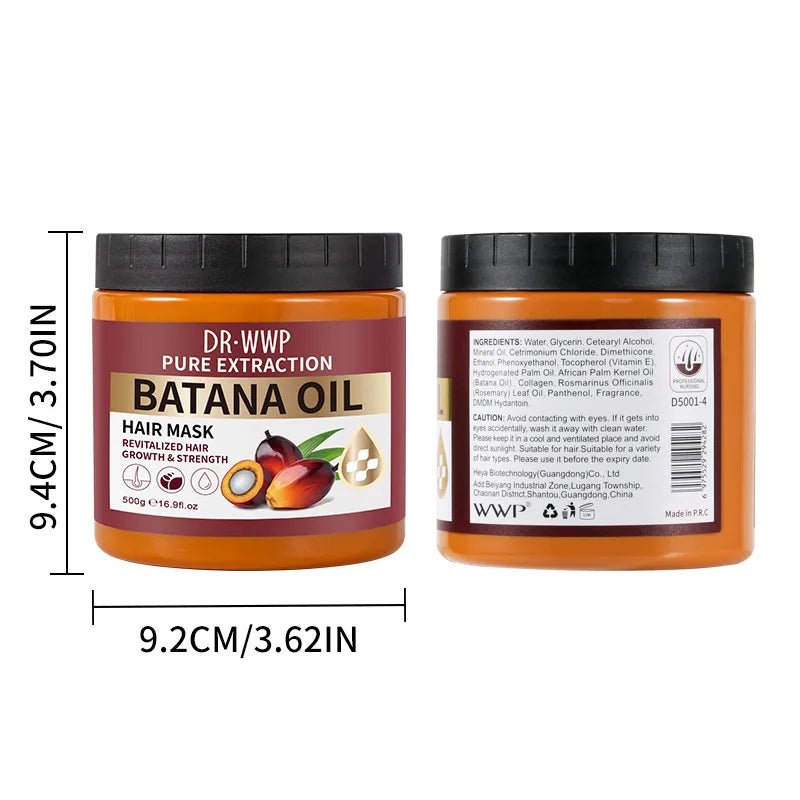 500ml Batana Oil Shampoo and Conditioner Set for Hydrating Care, Softening Hair, and Improving Dryness and Frizz - PrimeNest
