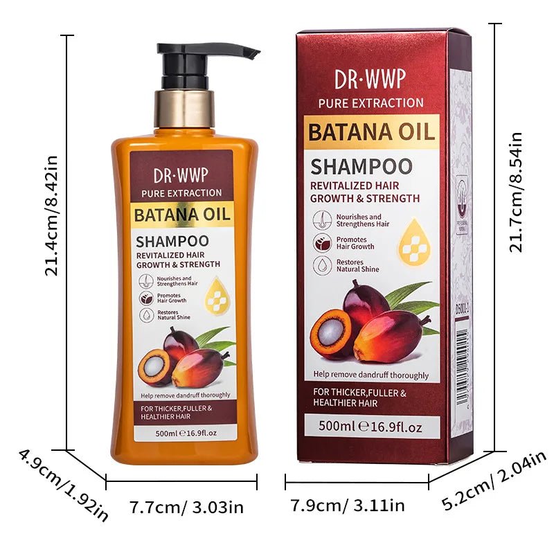 500ml Batana Oil Shampoo and Conditioner Set for Hydrating Care, Softening Hair, and Improving Dryness and Frizz - PrimeNest