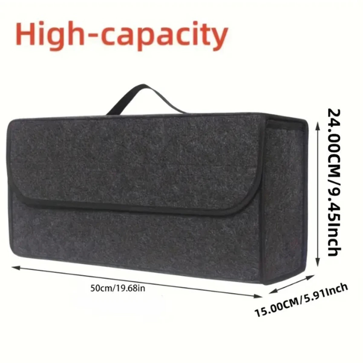 Large Anti Slip Compartment Boot Storage Organizer Tool Car Storage Bag Car Trunk Organizer Soft Felt Storage Box Accessories