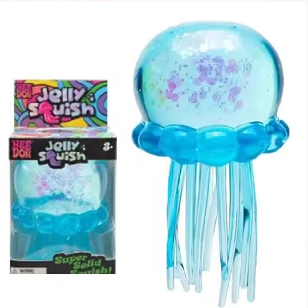Trending Nee Doh Jellyfish & Cube Squish Toy, Soft Jelly Squeeze Stress Relief Fidget Toy, Sensory NeeDoh for Kids & Adults