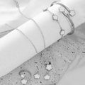 5pcs Lucky Five-petal Flower Women's Jewelry Set, Fashion Flower Bracelet + Necklace + Earrings + Bracelet + Ring, Birthday - PrimeNest