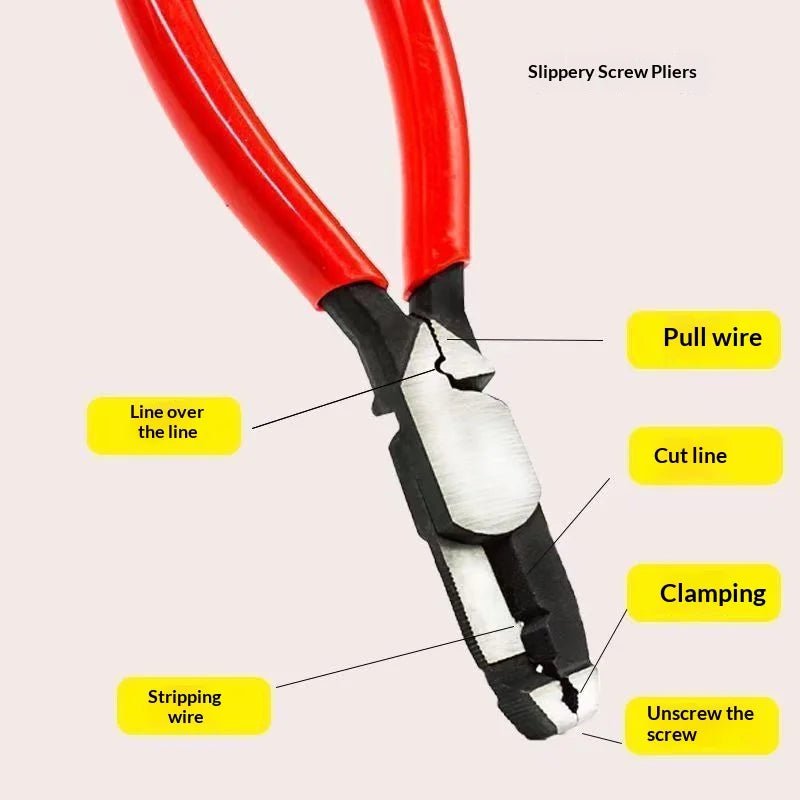 6 Inch Slip Tooth Screw Pliers Universal Rusty Wire Screw Removal Pliers Carp Slip Wire Hand Tool for Auto Repair Hardware - PrimeNest