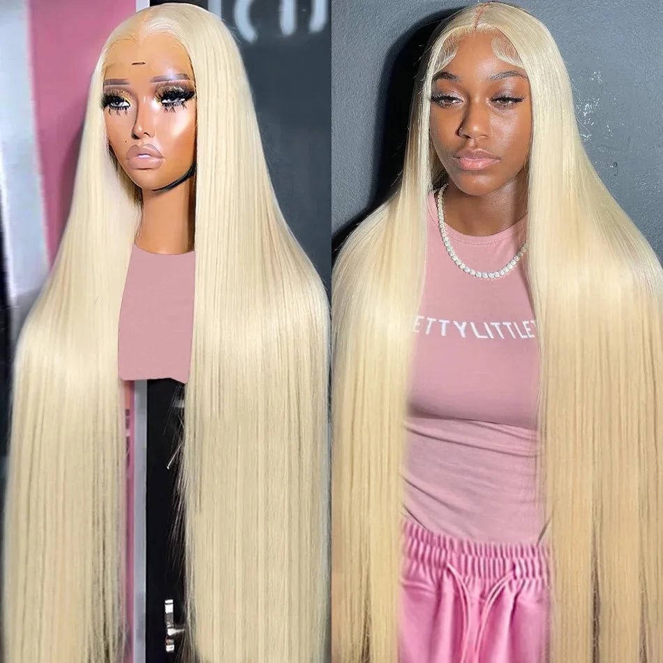 613 Honey Blonde 13x4 Lace Front Human Hair Wigs For Black Women Pre Plucked 13x6 360 Frontal Remy Brazilian Straight Wig 46inch - PrimeNest