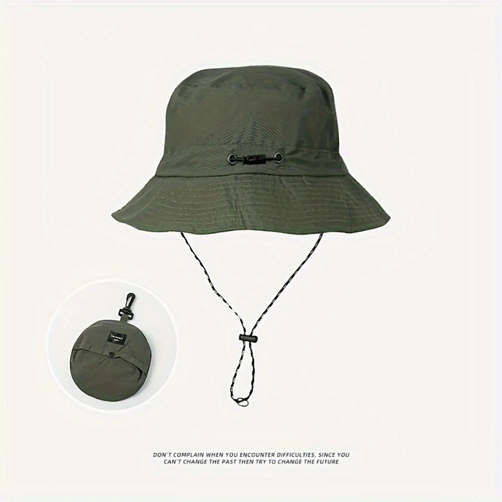 Summer UV Protection Hiking Hat Quick-drying Wide Brim Outdoor Visor Bucket Hats Mesh Breathable Sun Hat Outdoor Cycling Hat