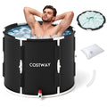 66 Gal Foldable Ice Bath Tub with Lid for Adult - PrimeNest