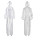 Adults Transparent Full-body Hooded Raincoat Portable Convenient One-piece Waterproof Raincoat Jumpsuit for Outdoor Workwear
