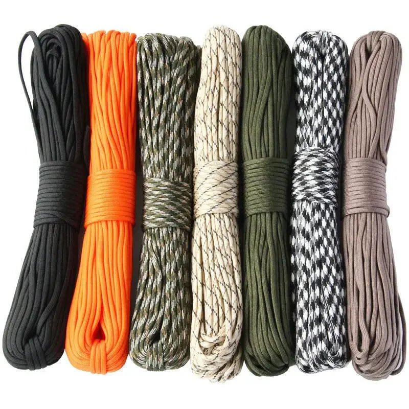7-Cores 550 Paracord Rope 5 15 30 M Dia.4mm Cord For Outdoor Camping Survival Lanyard Parachute Hiking Tent Accessories - PrimeNest