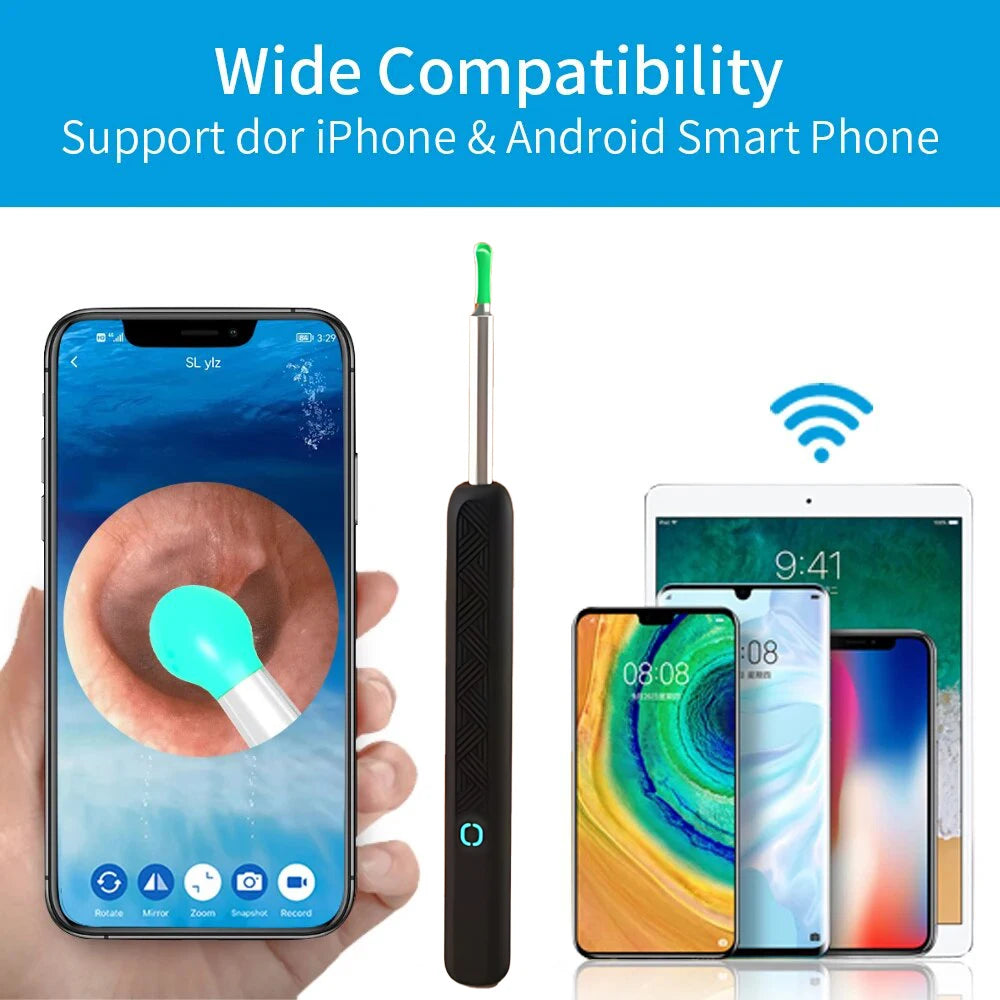 Smart Visual Ear Cleaner with Camera Wax Remover Tool Stick Otoscope 1080P HD Earpick Endoscope Earring Personal Health Care