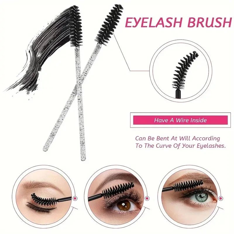 80pcs Professional Makeup Brush Set Box Eyebrow Eyelash Lip Brushes Hairpin Micro Brush for Eyelash Extension Makeup Tools - PrimeNest