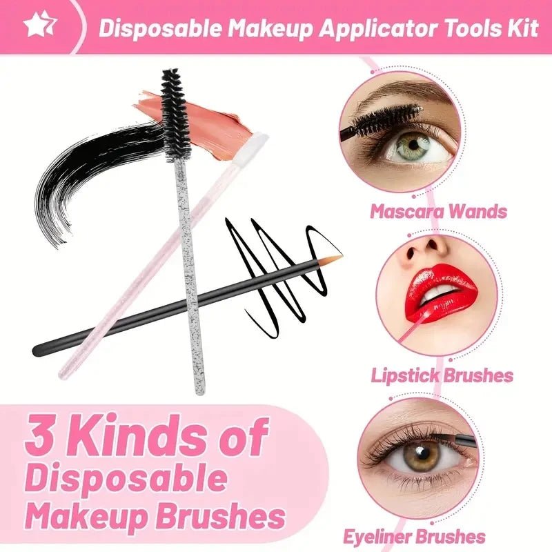 80pcs Professional Makeup Brush Set Box Eyebrow Eyelash Lip Brushes Hairpin Micro Brush for Eyelash Extension Makeup Tools - PrimeNest