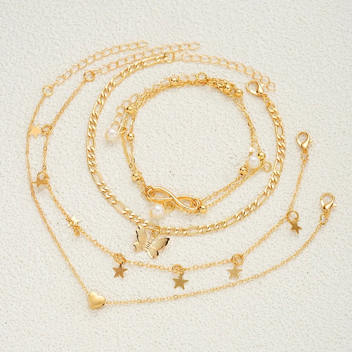 83pcs Elegant Pearl Geometric Earrings Necklace Bracelet Ring Jewelry Set For Women Heart Butterfly Star Daily Party Jewelry New - PrimeNest