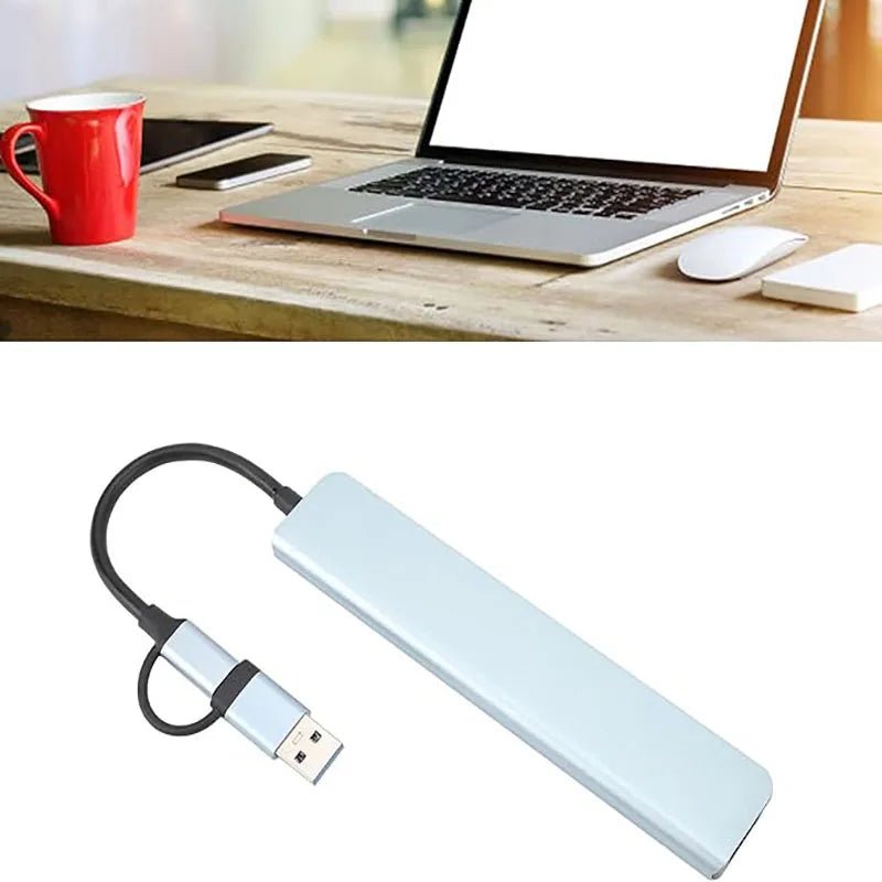 8in1 USB C Hub 4 USB Ports 1 USB-C Jack TF/SD Card Reader 3.5mm Audio Output for MacBook pro iPad pro iPhone 15 Laptop - PrimeNest