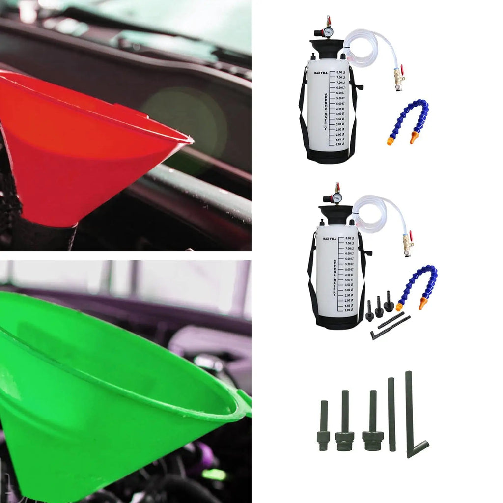 8L Pneumatic Fluid Extractor Tool Kits Gear Oil Filler Tank Automatic Transmission Fluid Pump Refill Pneumatic Oil Extractor - PrimeNest