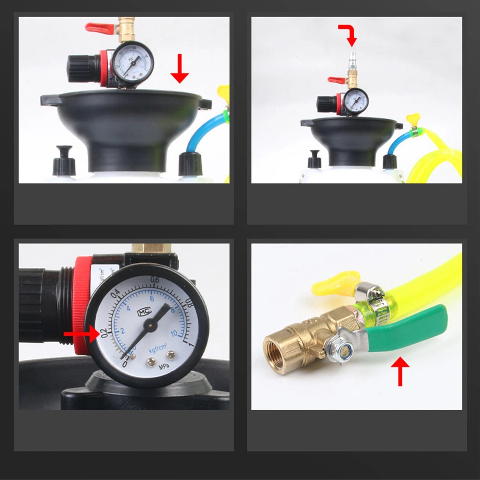 8L Pneumatic Fluid Extractor Tool Kits Gear Oil Filler Tank Automatic Transmission Fluid Pump Refill Pneumatic Oil Extractor - PrimeNest