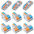 9pcs Compact Splicing Wire Connectors Assortment Pack Lever Connector Kit, Quick Wiring Connector for AWG 28-12 - PrimeNest