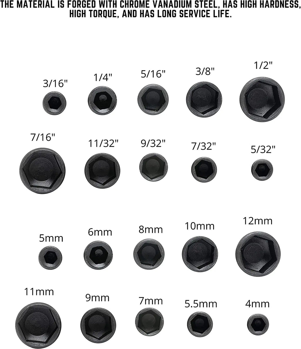 9pcs/set 5mm-13mm Hex Sockets Sleeve Nozzles Nut Driver Set Screwdriver Set Schroevendraaier Set Bits Sets Tools Socket Wrenches - PrimeNest
