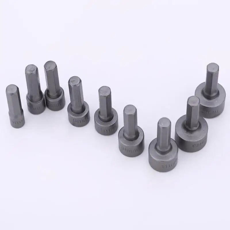 9pcs/set 5mm-13mm Hex Sockets Sleeve Nozzles Nut Driver Set Screwdriver Set Schroevendraaier Set Bits Sets Tools Socket Wrenches - PrimeNest
