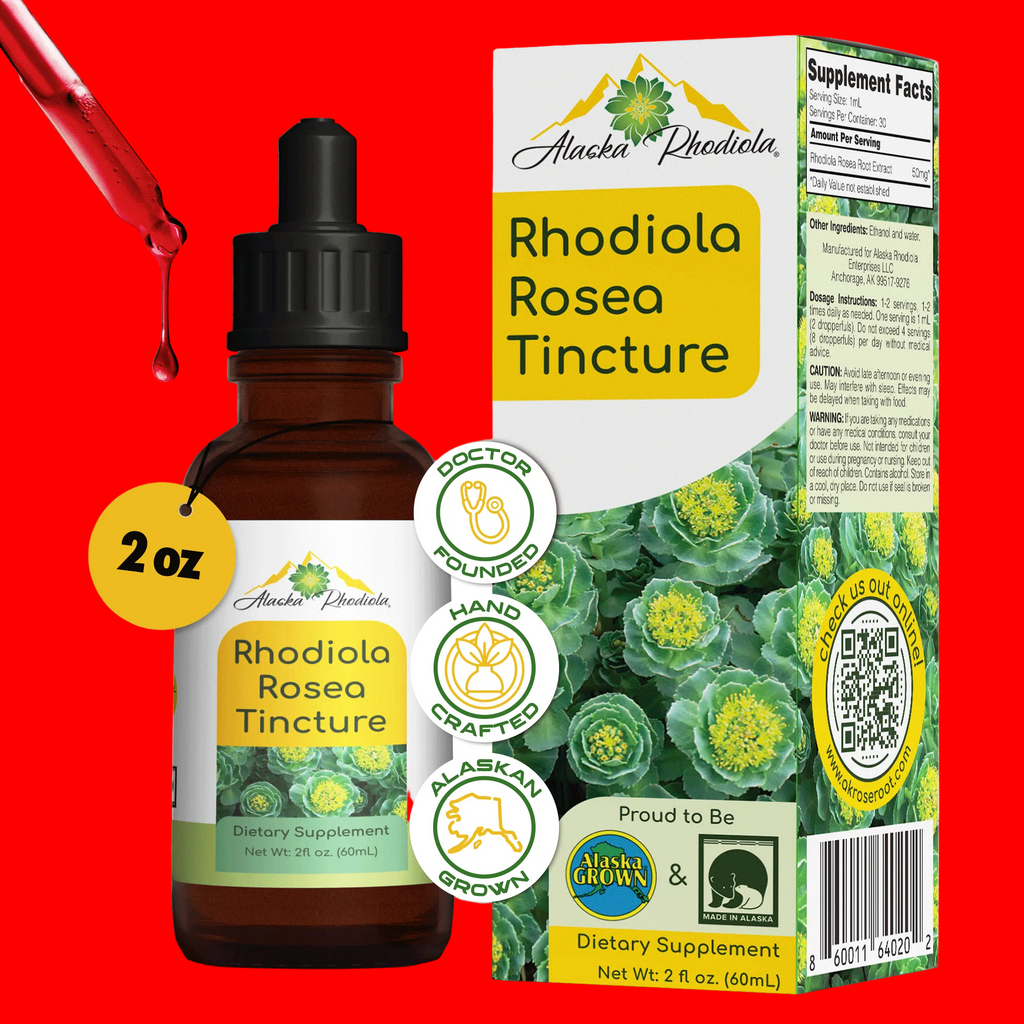 Alaska Rhodiola Rosea Tincture – 2 fl oz (60mL)