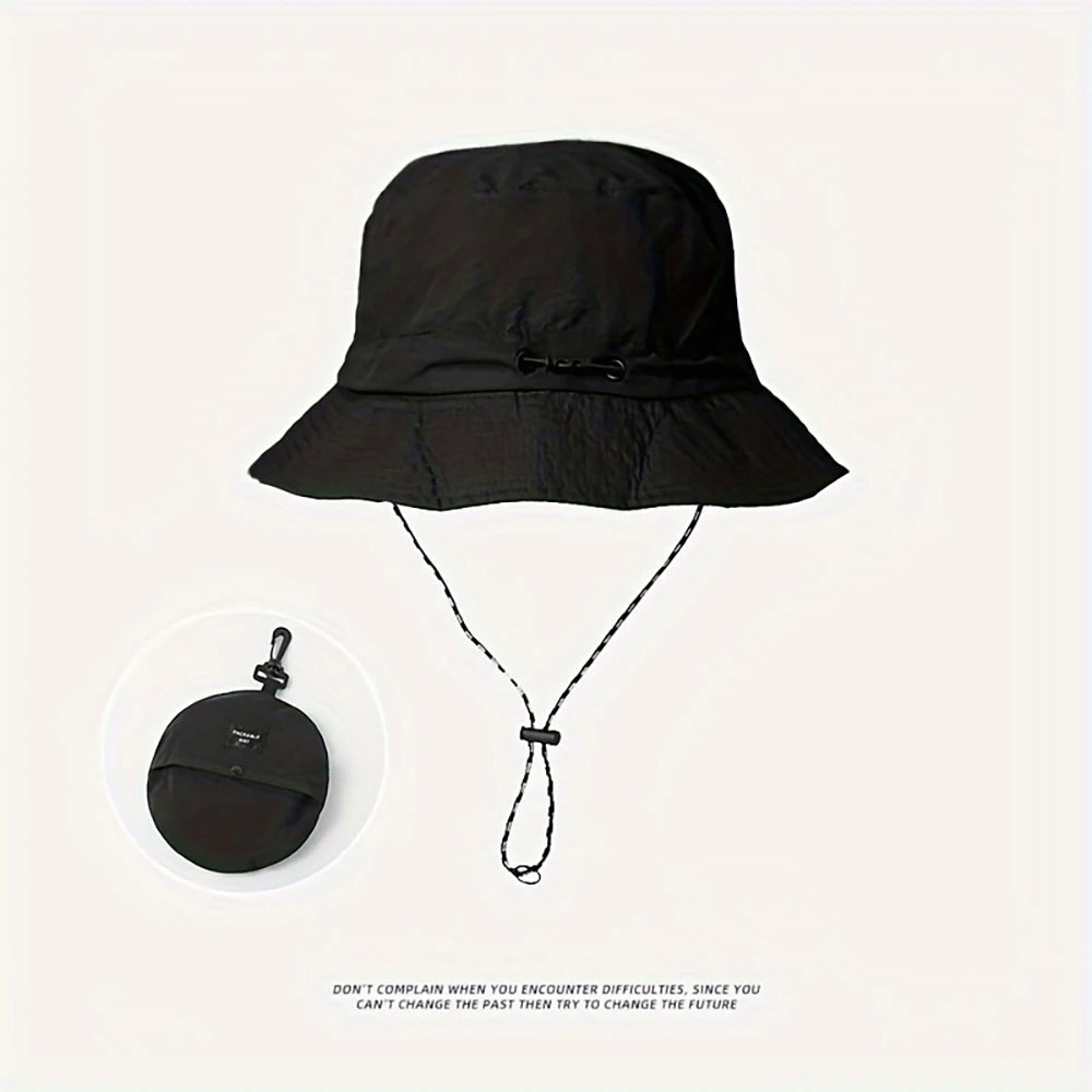 Summer UV Protection Hiking Hat Quick-drying Wide Brim Outdoor Visor Bucket Hats Mesh Breathable Sun Hat Outdoor Cycling Hat