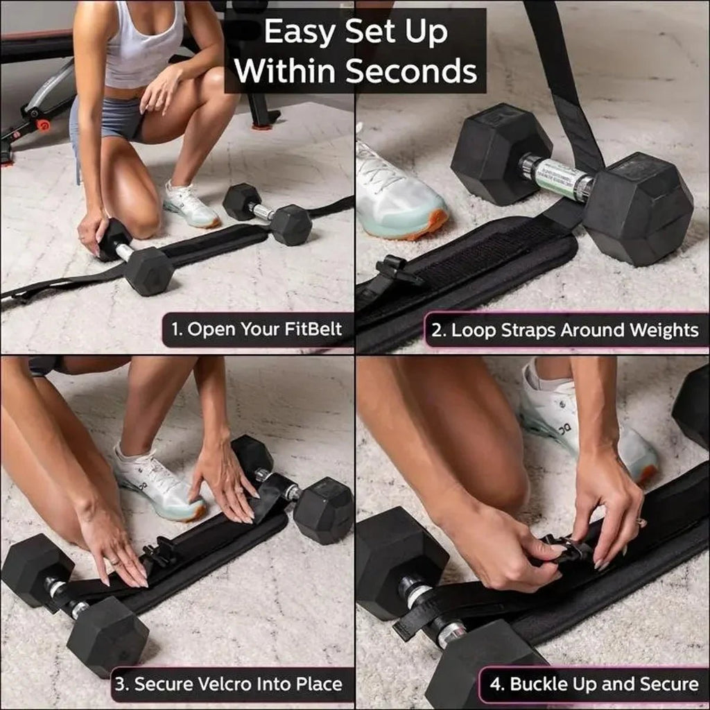 Adjustable Weighted Waist Belt, for Home Workouts, Dumbbell Training & Hip Shaping, Home Gym Fitness Equipment - PrimeNest