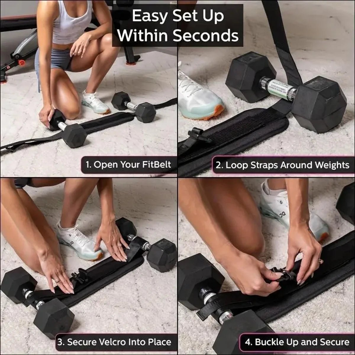 Adjustable Weighted Waist Belt, for Home Workouts, Dumbbell Training & Hip Shaping, Home Gym Fitness Equipment - PrimeNest
