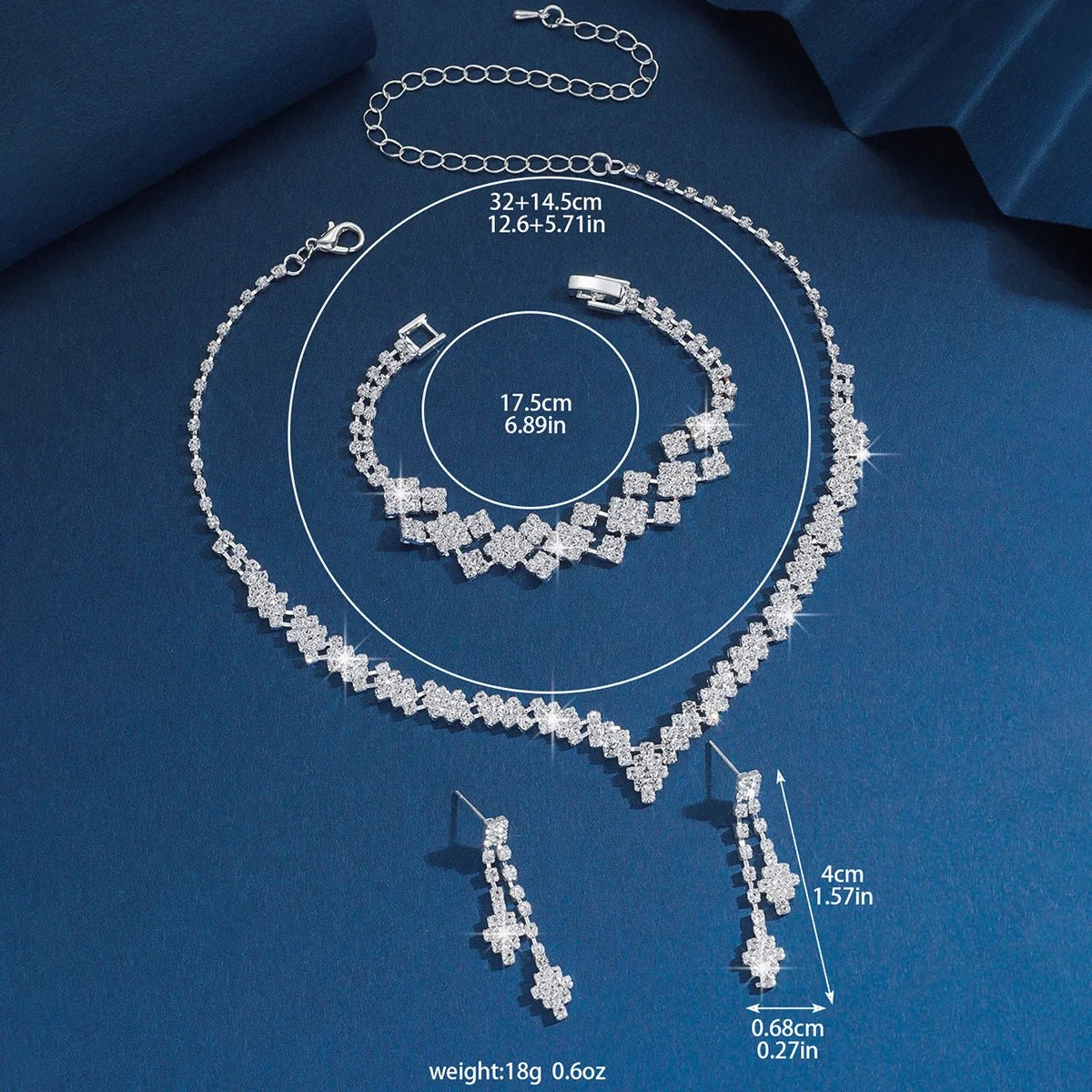 Advanced and versatile necklace, earring, bracelet, and jewelry set suitable for wedding, banquet, and party accessories - PrimeNest