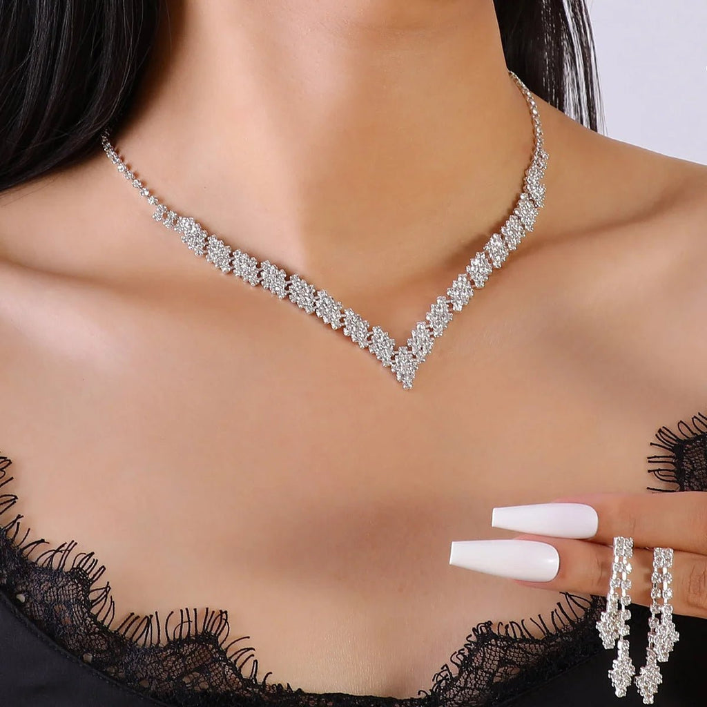 Advanced and versatile necklace, earring, bracelet, and jewelry set suitable for wedding, banquet, and party accessories - PrimeNest