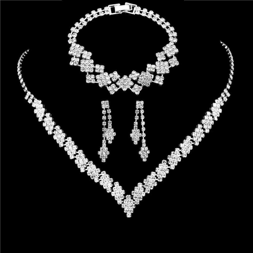 Advanced and versatile necklace, earring, bracelet, and jewelry set suitable for wedding, banquet, and party accessories - PrimeNest