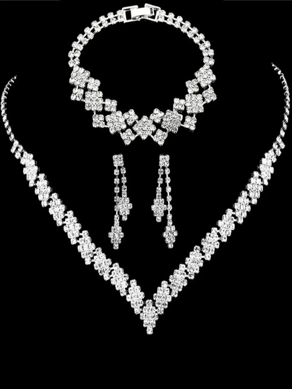 Advanced and versatile necklace, earring, bracelet, and jewelry set suitable for wedding, banquet, and party accessories - PrimeNest