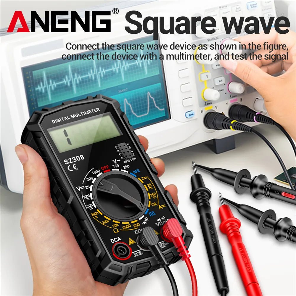ANENG SZ308 Digital Multimeter AC/DC Current Meter Voltage Resistance Meter Electrician LCD Screen Ohm Square Wave Test - PrimeNest