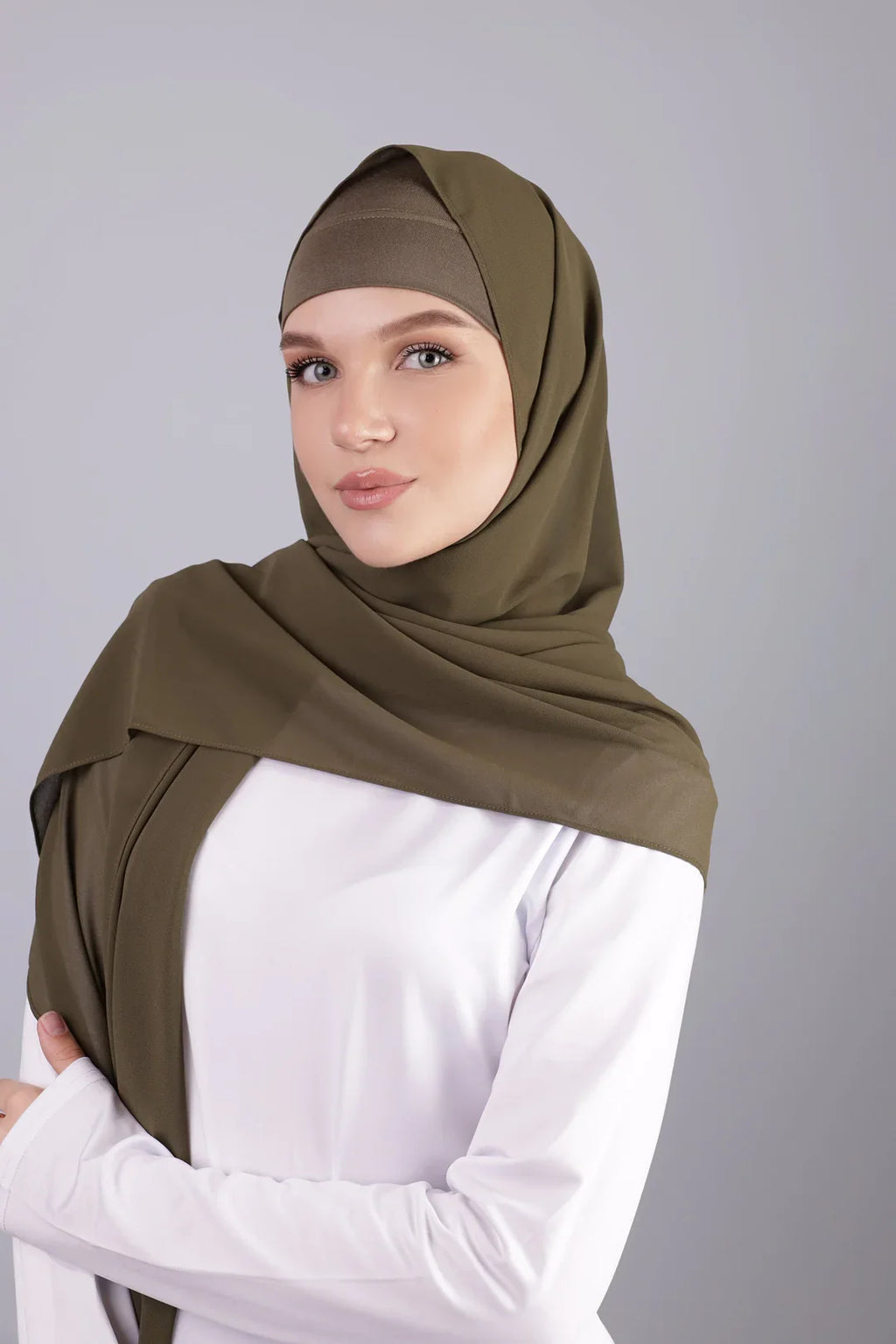 Hot Selling Chiffon Hijab with a Matching Cotton Inner for Women Hijab Shawl Underscarf