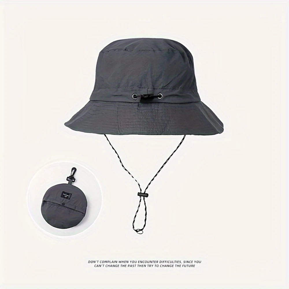 Summer UV Protection Hiking Hat Quick-drying Wide Brim Outdoor Visor Bucket Hats Mesh Breathable Sun Hat Outdoor Cycling Hat