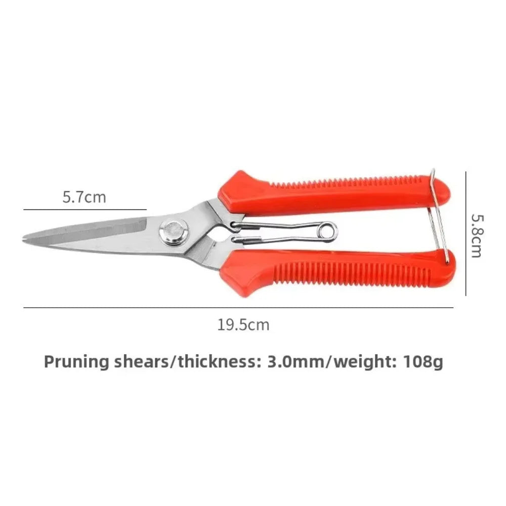 1/2PCS Straight Head Pruning Shears Non-slip HandleStainless Steel Outils Manuels Household Bonsai Garden Scissors Pruing Shear
