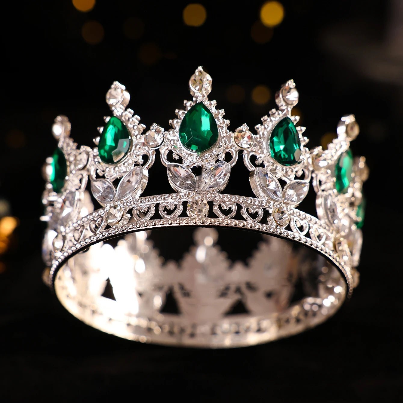 Baroque Round Crystal Tiaras And Crowns Rhinestone Prom Diadem Crown Bridal Wedding Hair Accessories Jewelry Crown Tiara Gift - PrimeNest