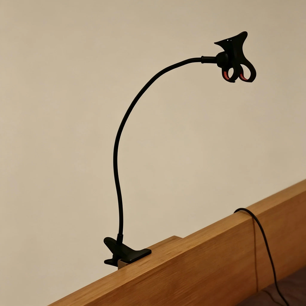 Universal Adjustable Long Arm Phone Stand Desk Mount Holder for iPhone Samsung Xiaomi Huawei-Bedside Compatible with All Models
