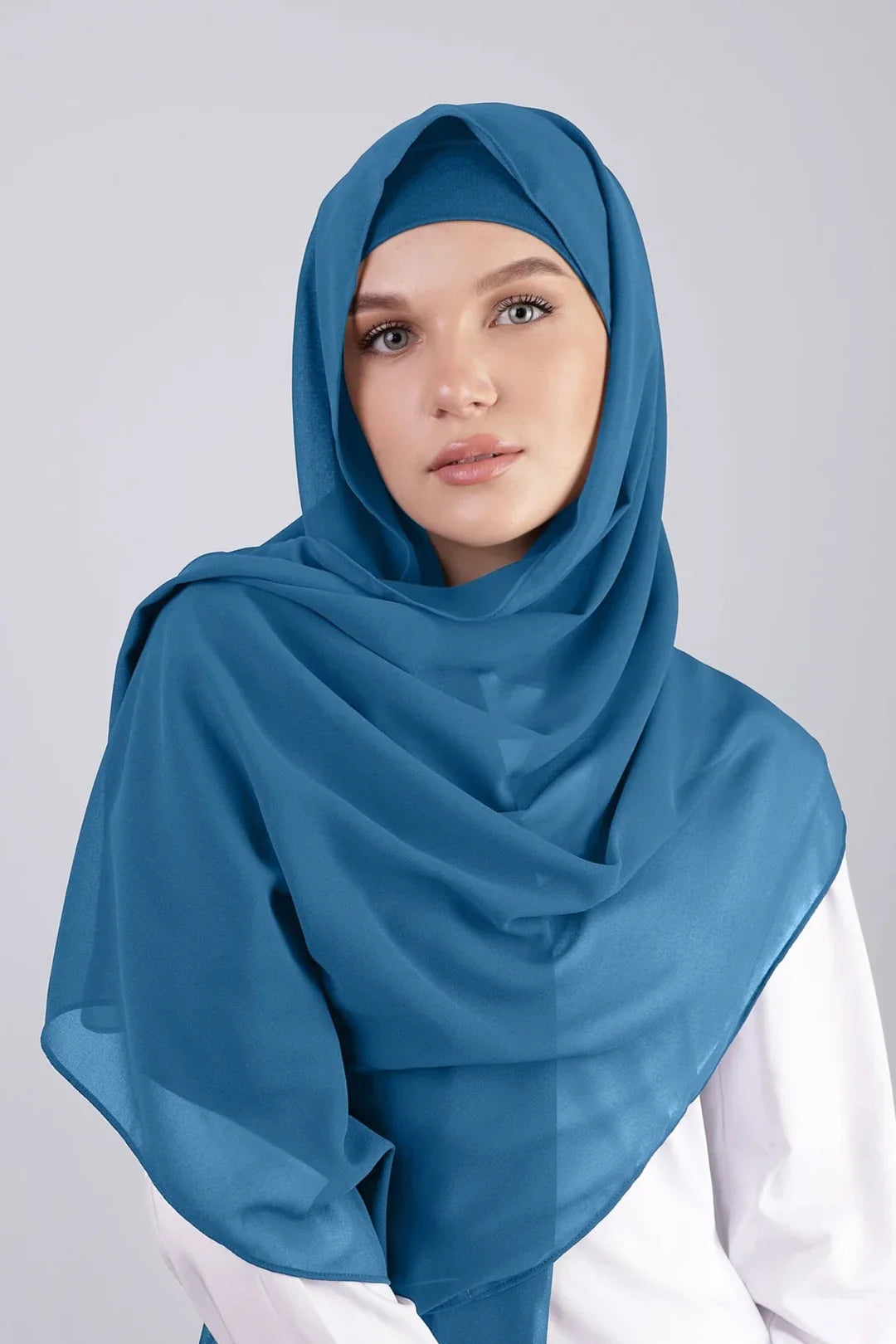 Hot Selling Chiffon Hijab with a Matching Cotton Inner for Women Hijab Shawl Underscarf