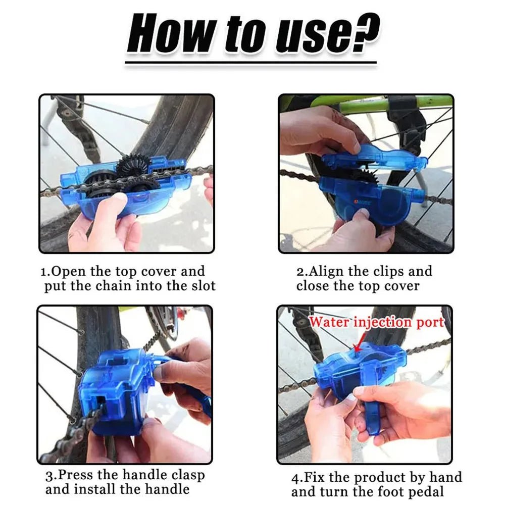 Bicycle Chain Cleaner Cycling Cleaning Kit Bike Wash Tool Set Bike Protection Oil Portable Outdoor Mountain Bicycle Repair Tools - PrimeNest